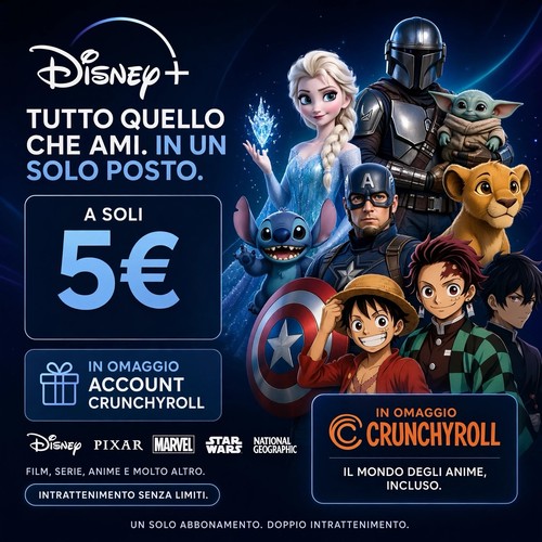 Disney abbonamento annuale - disney+,